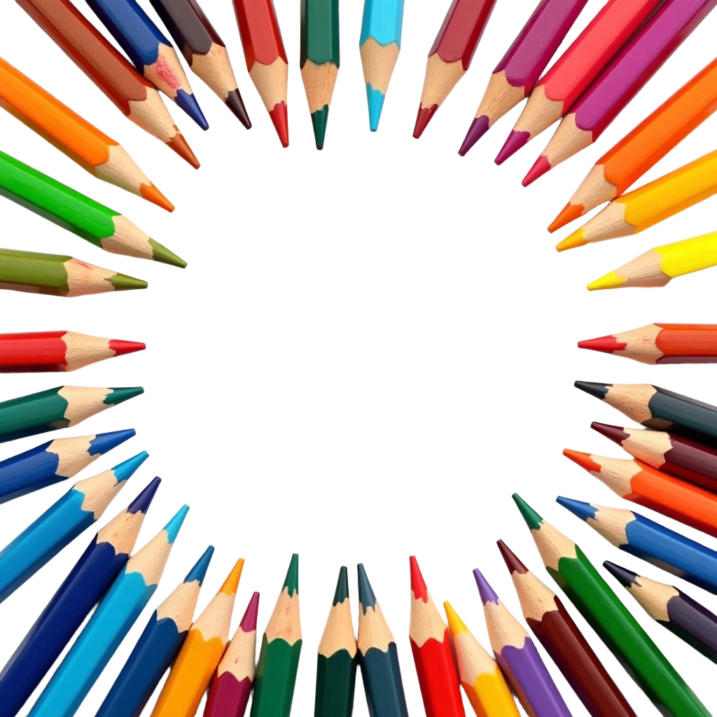 Colorful Pencil Circle